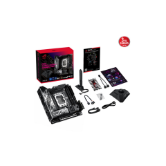 ASUS ROG STRIX Z890-I GAMING WIFI, 2xDDR5, 2xM.2, HDMI, 2xThunderbolt, 2xType-C, Wi-Fi 7, Mini ITX, Intel Core Ultra CPU(Seri 2), LGA1851 Soket, Gaming Anakart