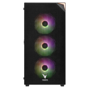 VENTO VG3400S Mid Tower, 650W 80+ Siyah, Temperli Cam, RGB, ATX GAMING KASA