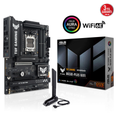 ASUS TUF GAMING B650E-PLUS WIFI, 4xDDR5, 3xM.2, DP, HDMI, Type-C, Wi-Fi 6E, Bluetooth v5.3, AM5 Soket Gaming Anakart