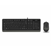 A4 TECH F1010, Gri, FSTYLER, USB Kablolu, Türkçe Q, Multimedya, Klavye Mouse Set