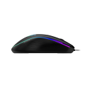 GAMDIAS AURA GS3, Çok Renkli Aydınlatma,  USB Kablolu, 6 Tuşlu, Gaming Mouse, 3.600 DPI, Siyah