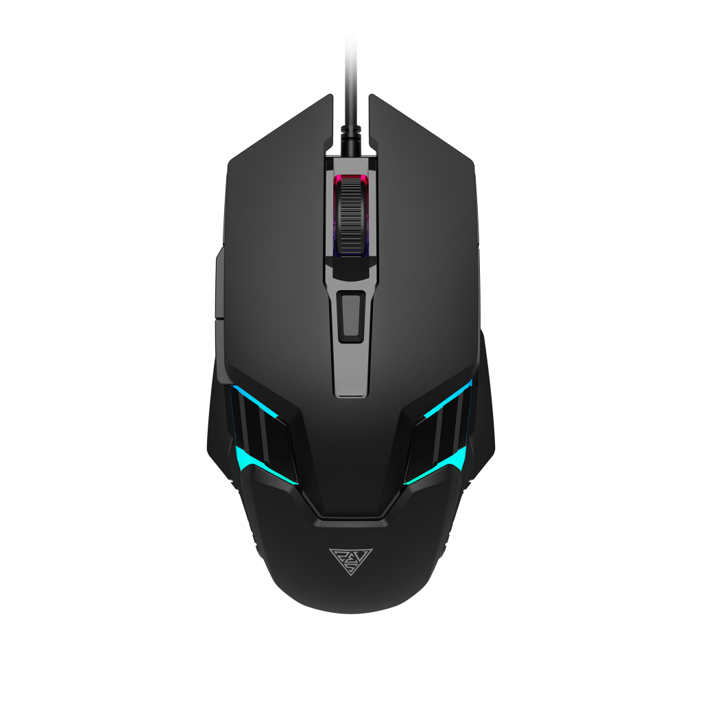 GAMDIAS AURA GS4, Çok Renkli Aydınlatma,  USB Kablolu, 6 Tuşlu, Gaming Mouse, 3.600 DPI, Siyah