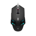 GAMDIAS AURA GS4, Çok Renkli Aydınlatma,  USB Kablolu, 6 Tuşlu, Gaming Mouse, 3.600 DPI, Siyah