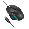 GAMDIAS AURA GS4, Çok Renkli Aydınlatma,  USB Kablolu, 6 Tuşlu, Gaming Mouse, 3.600 DPI, Siyah