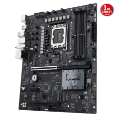 ASUS TUF GAMING B860-PLUS WIFI, 4xDDR5, 3xM.2, HDMI, DP, Wi-Fi 7, Bluetooth v5.4, Intel Core Ultra CPU(Seri 2), LGA1851 Soket, Gaming Anakart