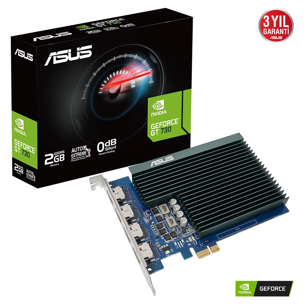 ASUS GT730-4H-SL-2GD5, 2Gb, GDDR5, 64Bit, 4xHDMI Ekran Kartı