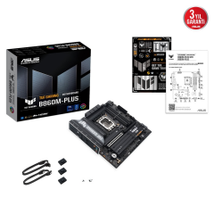 ASUS TUF GAMING B860M-PLUS, 4xDDR5, 3xM.2, HDMI, DP, Intel Core Ultra CPU(Seri 2), LGA1851 Soket, Gaming Anakart