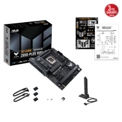 ASUS TUF GAMING Z890-PLUS WIFI, 9066MHz OC, 4xDDR5 4x M.2, HDMI, DP, Type-C, Wi-Fi 7, Bluetooth 5.4, Intel Core Ultra CPU(Seri 2), LGA1851 Soket, Gaming Anakart