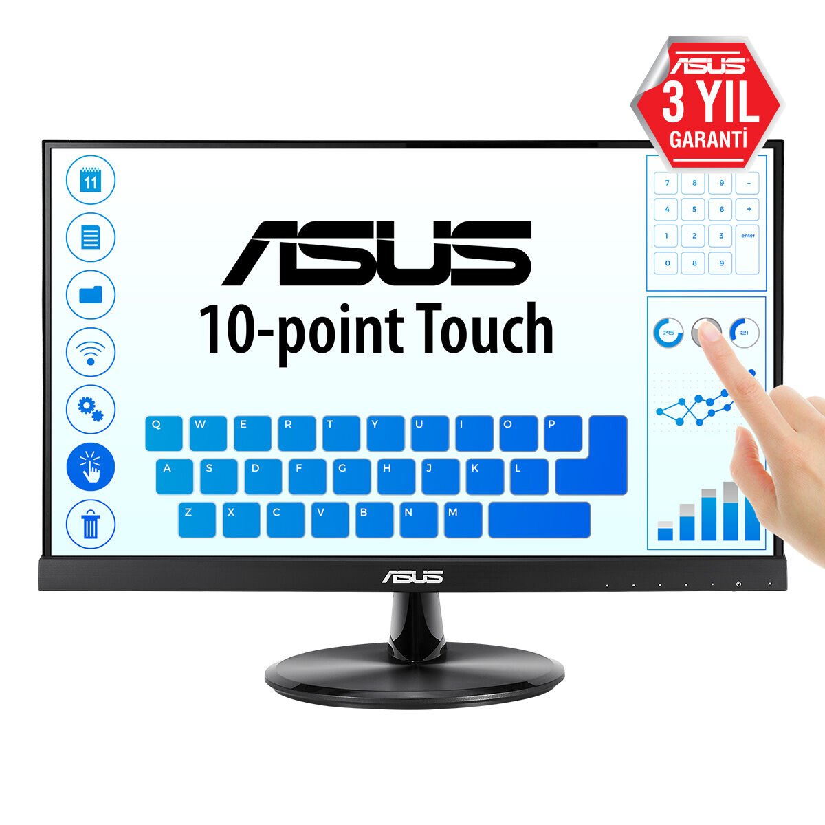 ASUS VT229H 21.5'' 5MS 1920x1080 VGA/HDMI VESA MM DOKUNMATİK LED MONITOR