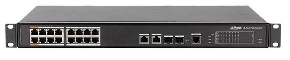 DAHUA PFS4218-16ET-240 16 PORT POE MANAGED SWİTCH (16FE POE+2GE KOMBO+2GE SFP KOMBO, TOPLAM 240W POE)