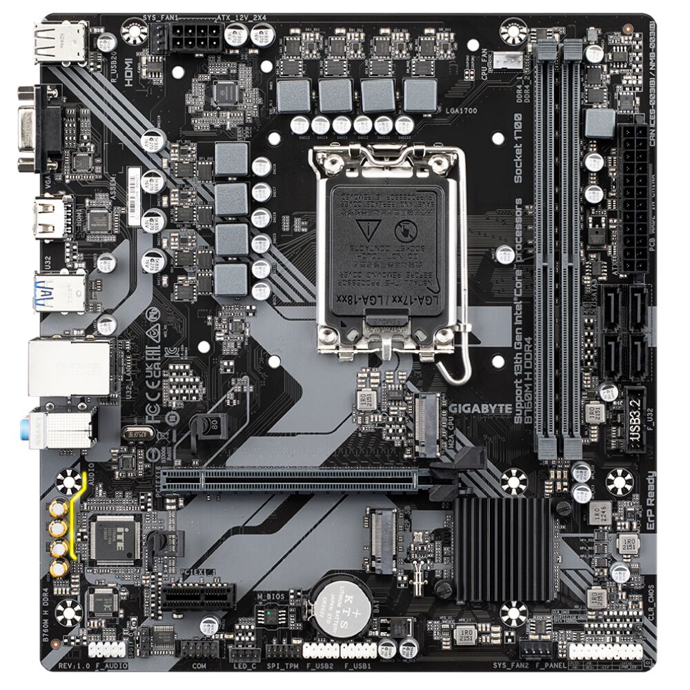 GIGABYTE B760M H DDR4 M.2 HDMI MATX 1700P
