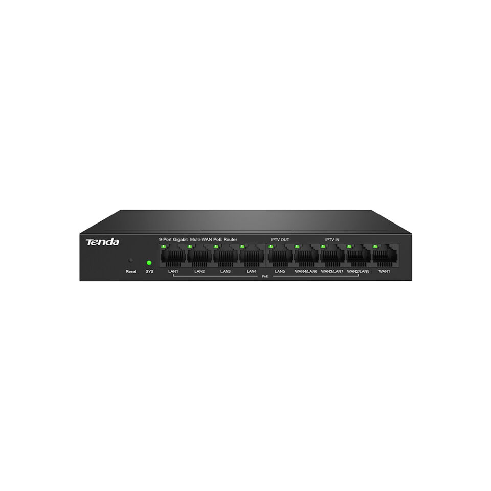 TENDA G0-8G-POE 9PORT GIGABIT ETHERNET POE GATEWAY/ROUTER