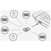 LOGITECH BOLT USB UNIFYING RECEIVER, 956-000008, USB Kablosuz Alıcı, 6 Cihaz için Tek Alıcı