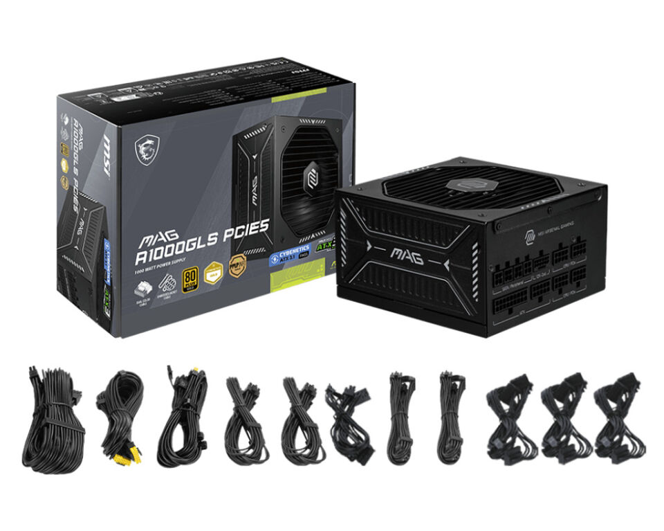 MSI MAG A1000GLS PCIE5 1000W 80+ GOLD POWER SUPPLY