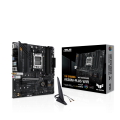 ASUS TUF GAMING A620M-PLUS WIFI, 4xDDR5, 2x M.2, HDMI, 2xDP, Wi-Fi 6, Bluetooth v5.3, AM5 Soket GAMING Anakart