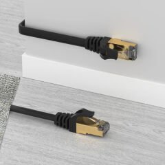 UNITEK CAT7 PATCH KABLO 1MT FLAT 10GBPS (C1897BK-1M)