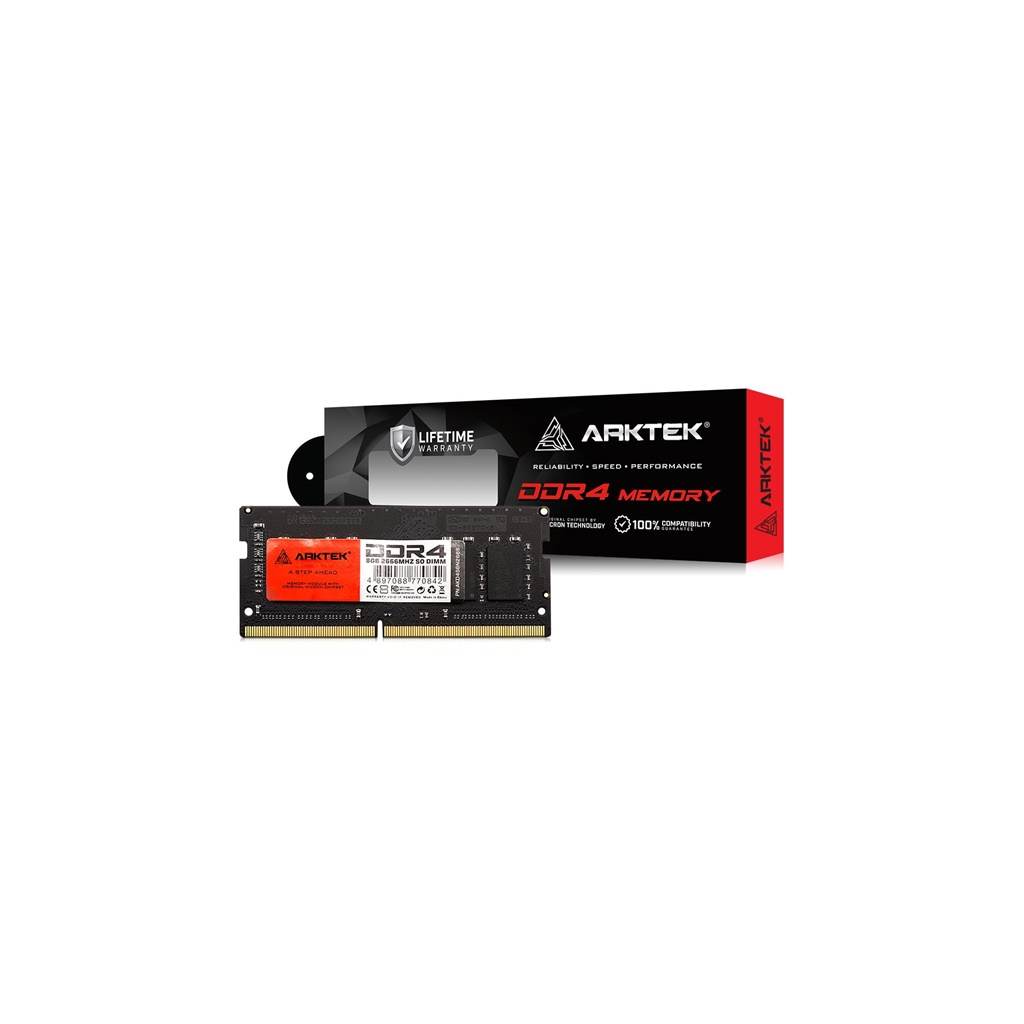 ARKTEK AKD4S8N2666, 8GB, DDR4, 2666Mhz, 1,2V, CL19, Notebook, SODIMM RAM