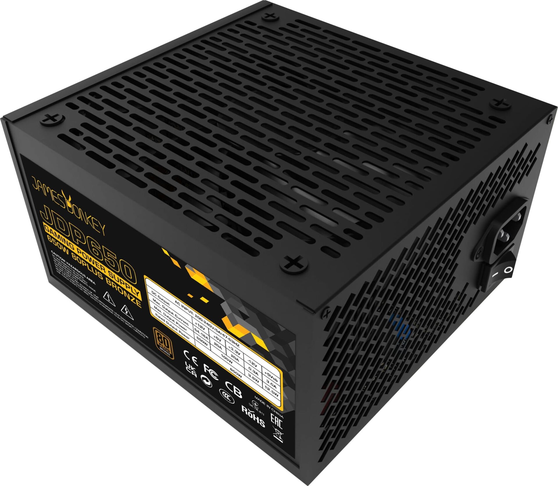 James Donkey JDP650 APFC 12CM 650W Bronze 80+ Power Supply - 3 Yıl Garantili