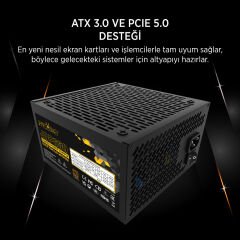 James Donkey JDP650 APFC 12CM 650W Bronze 80+ Power Supply - 3 Yıl Garantili