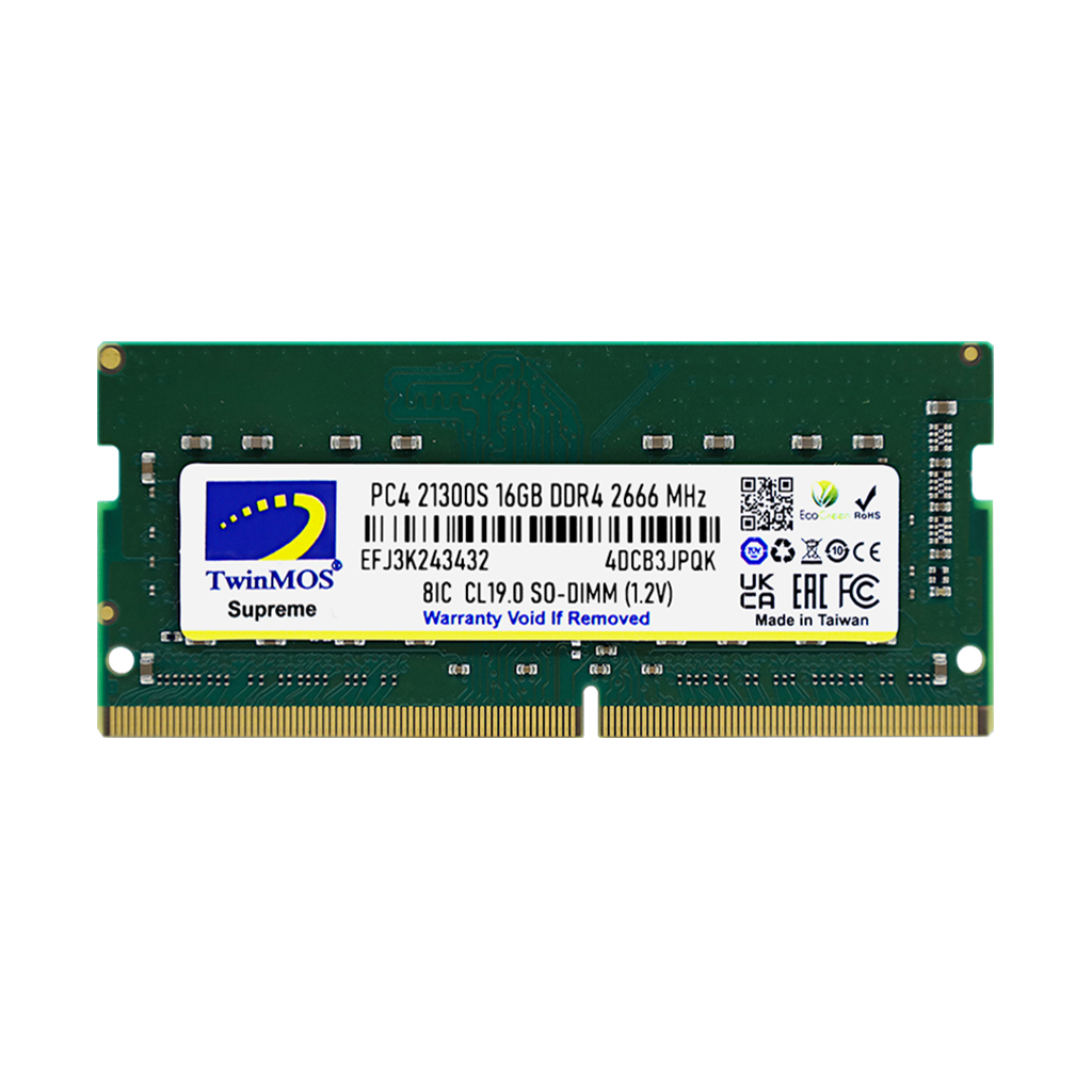 TwinMOS MDD416GB2666N, 16GB, DDR4, 2666MHz, 1.2V Notebook Ram